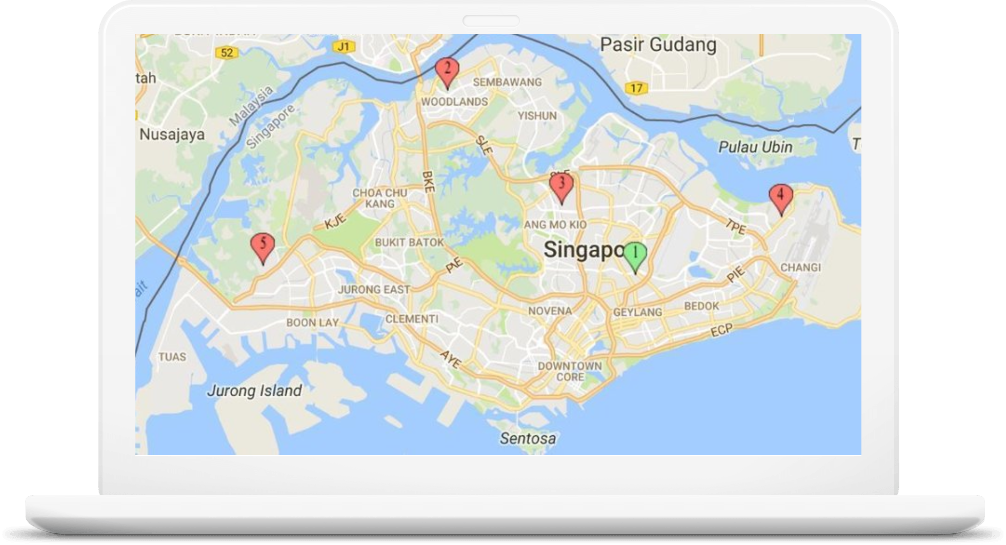 Singapore Google Map